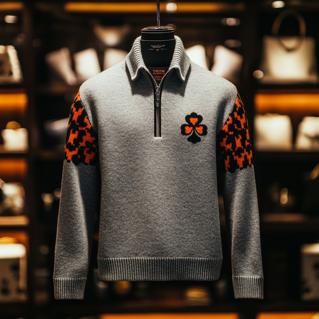 Opulent Cashmere Sweater In Refined Design and Luxe Detailing 100% High Quality