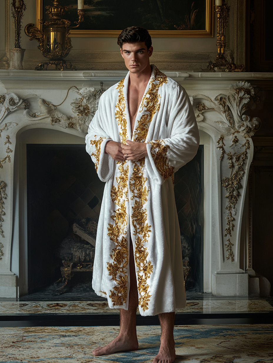 Men's Batik Robe  Royal Luxury Pajamas