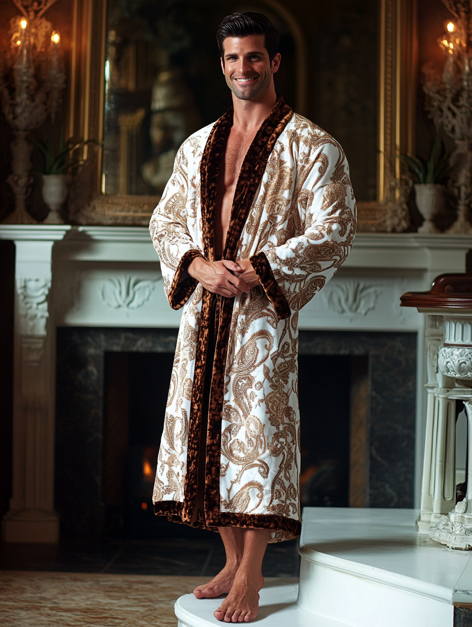 Men's Batik Robe  Royal Luxury Pajamas