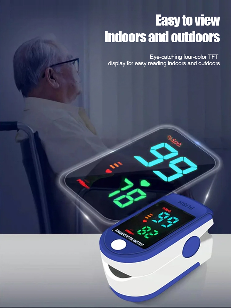 Fingertip blood oxygen detector