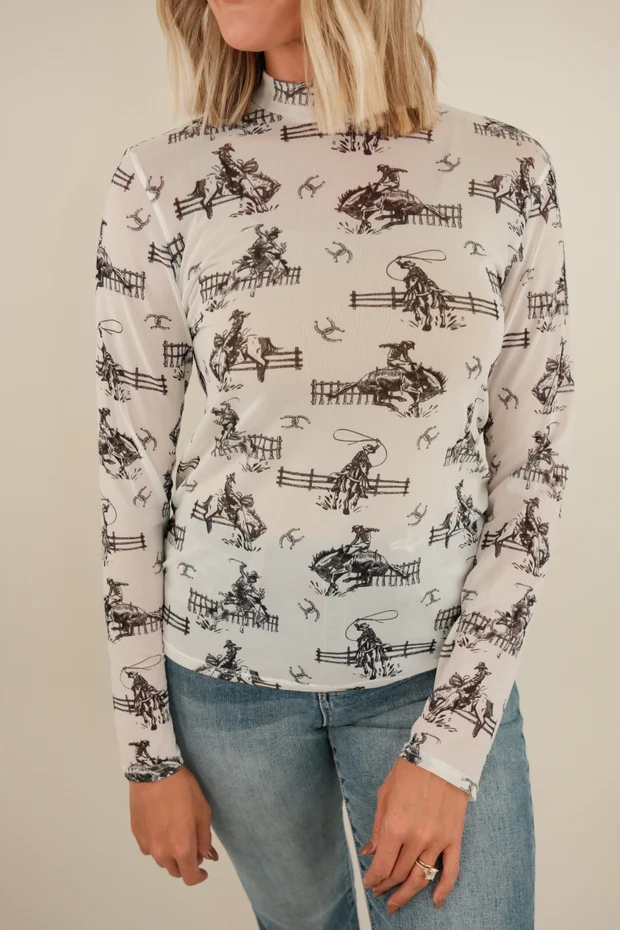 Roping Rider Mesh Top