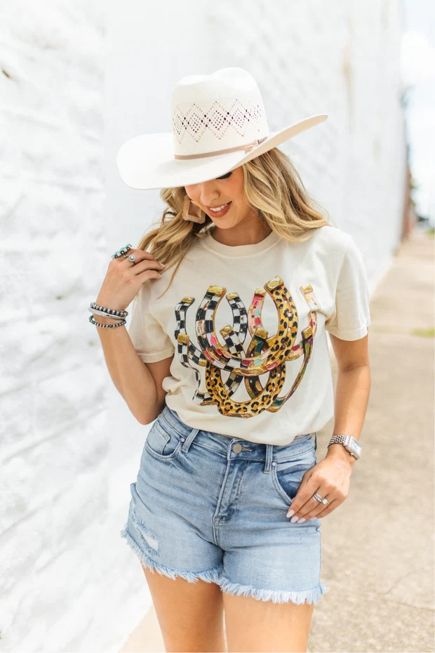 Oil Painted Horseshoes Graphic Tee