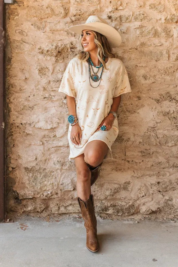 Western Skies Tee Dress