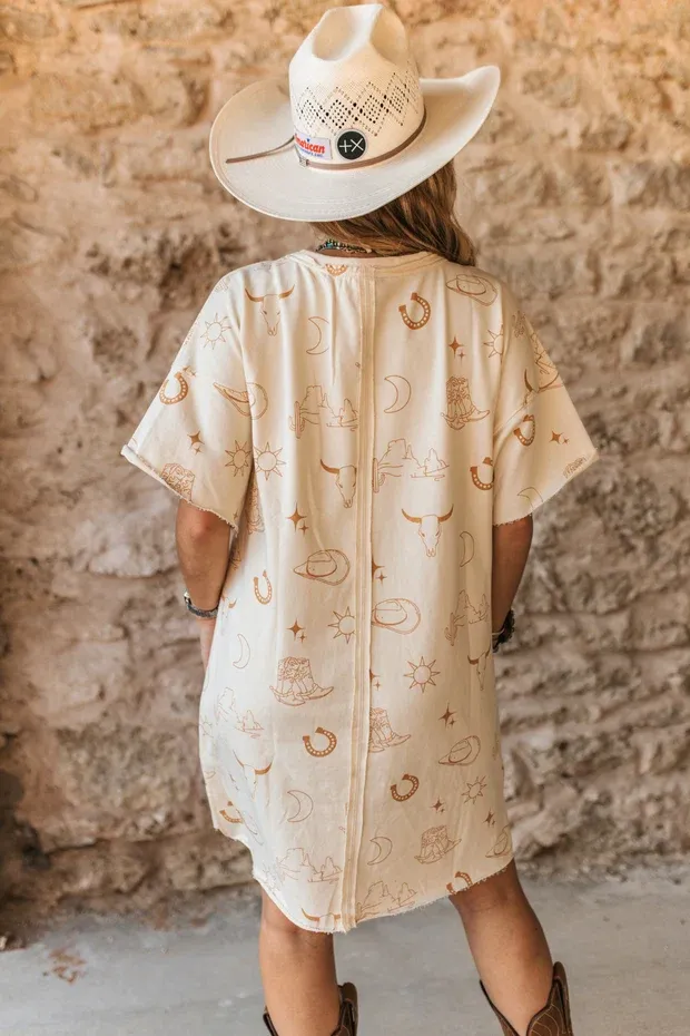 Western Skies Tee Dress