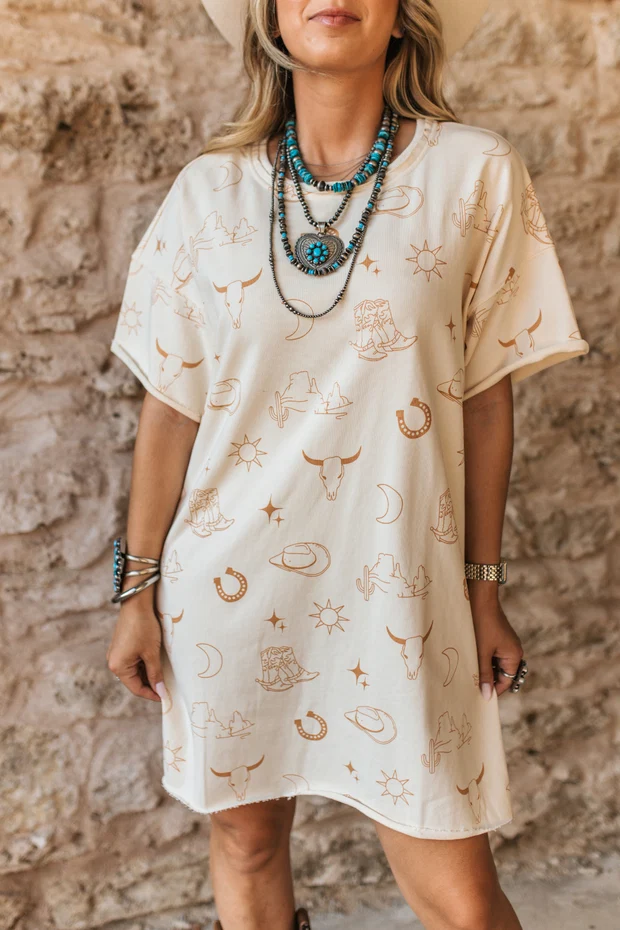 Western Skies Tee Dress