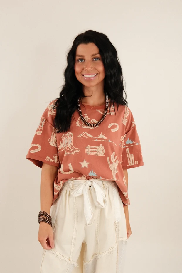Saddle Sketch Western Tee