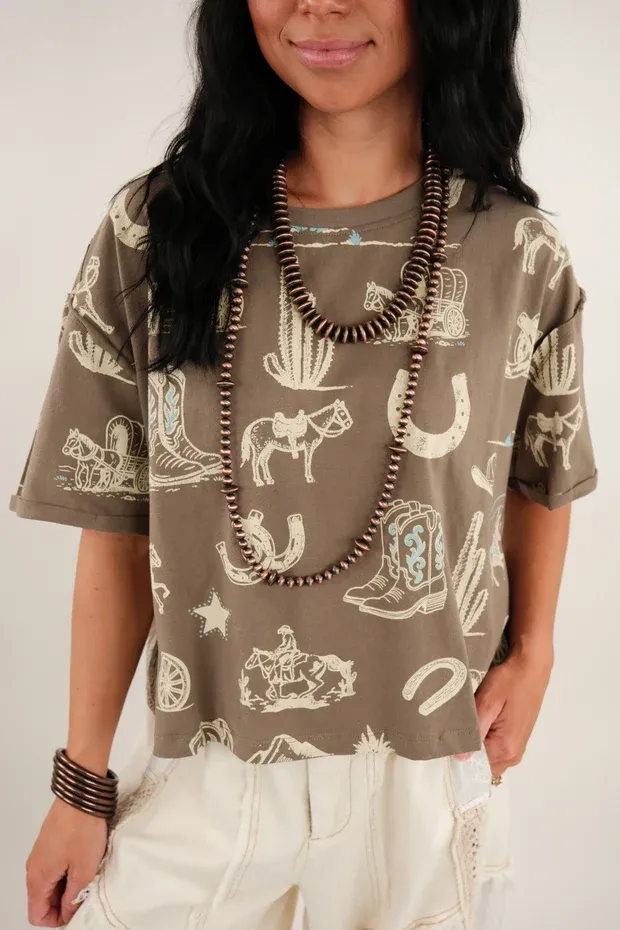 Saddle Sketch Western Tee