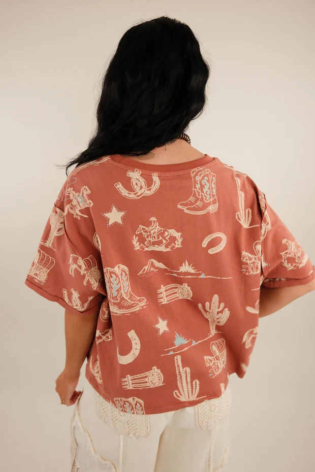 Saddle Sketch Western Tee