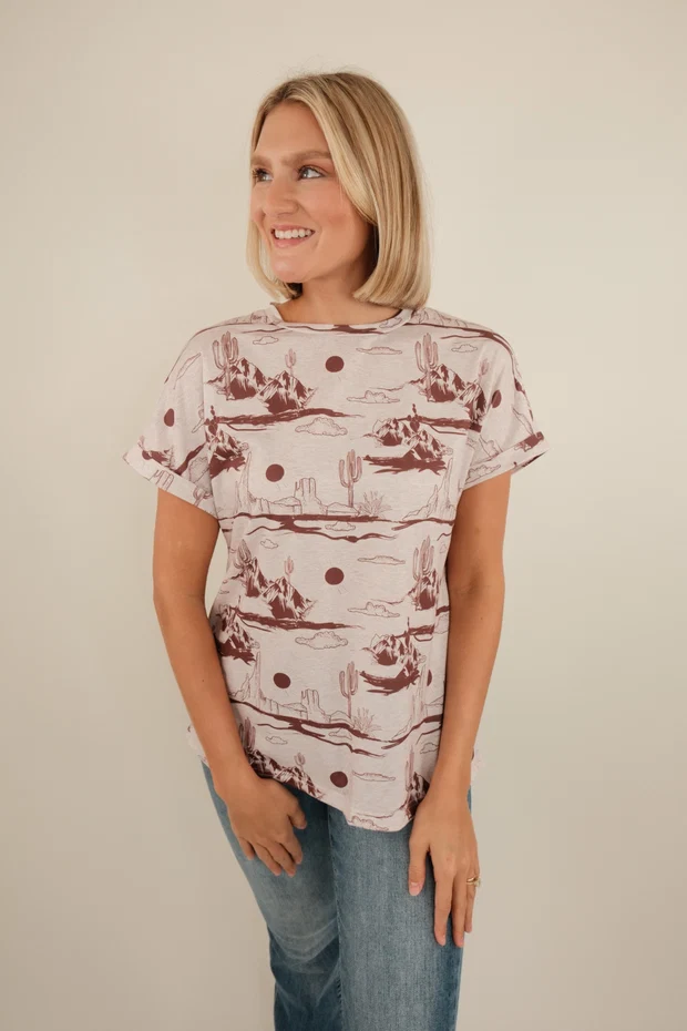 Blush Mesa Western Top