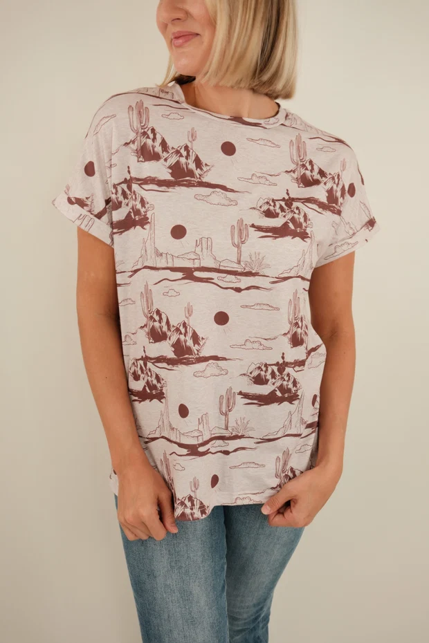 Blush Mesa Western Top