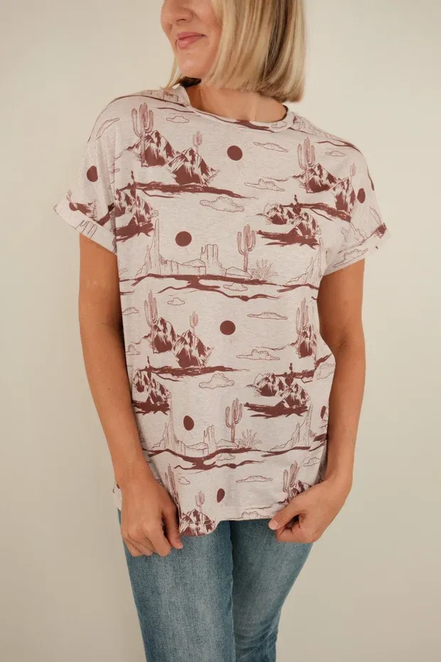 Blush Mesa Western Top