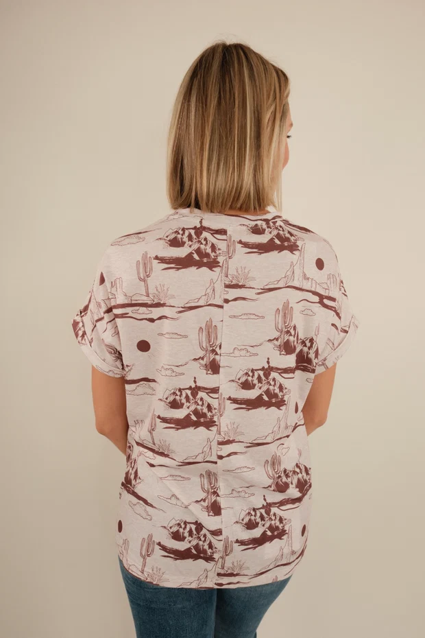 Blush Mesa Western Top