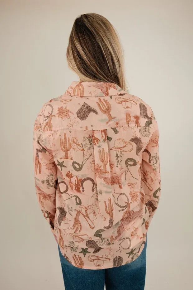 Desert Dusk Linen Top