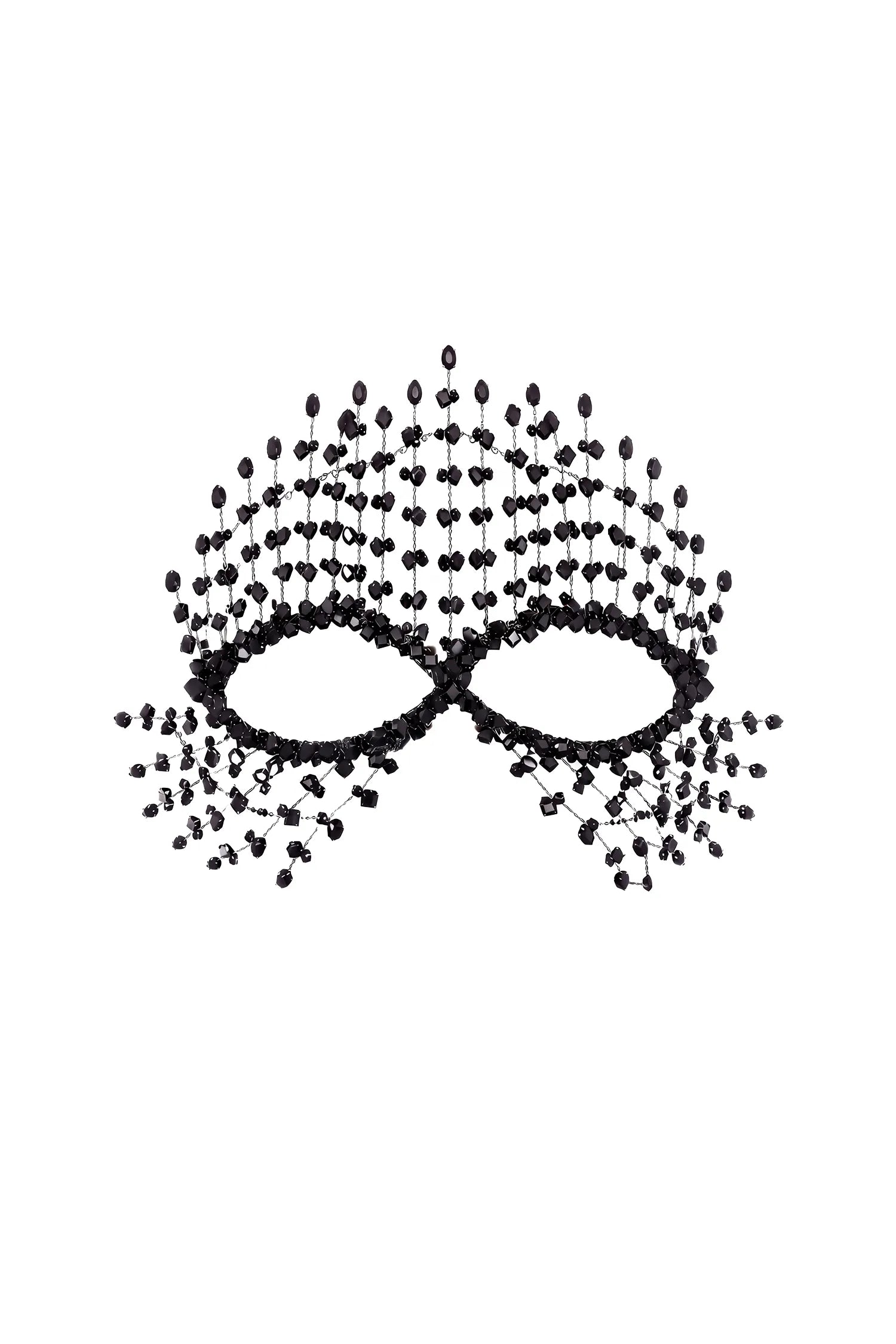 Samira Gothic Crystal Mesh Tassel Mask