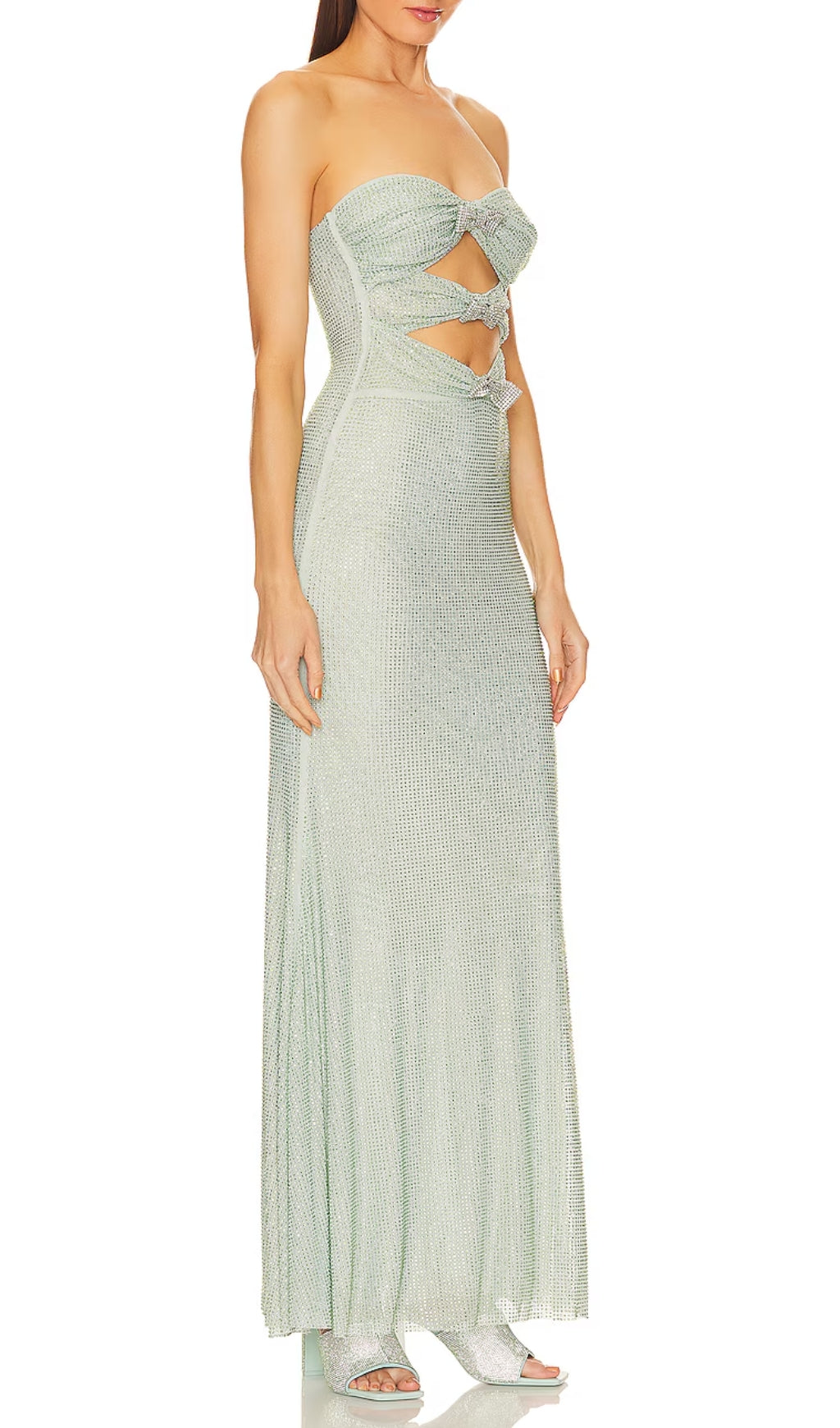 ARNELLE CRYSTAL EMBELLISHED MAXI DRESS