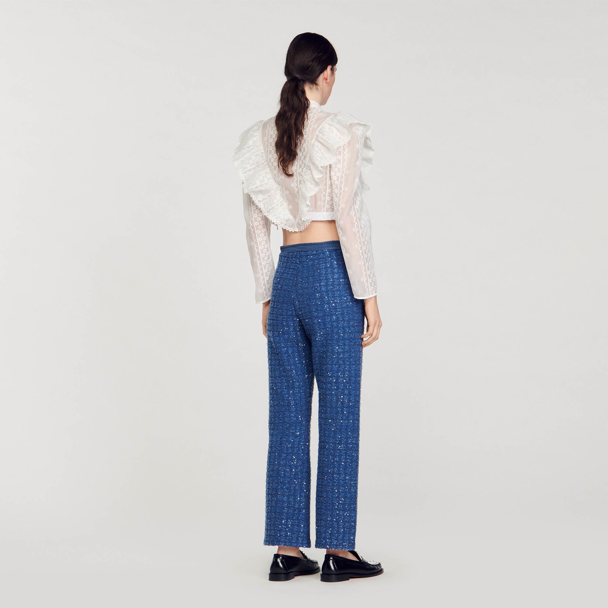 Palmira Tweed Trousers in blue