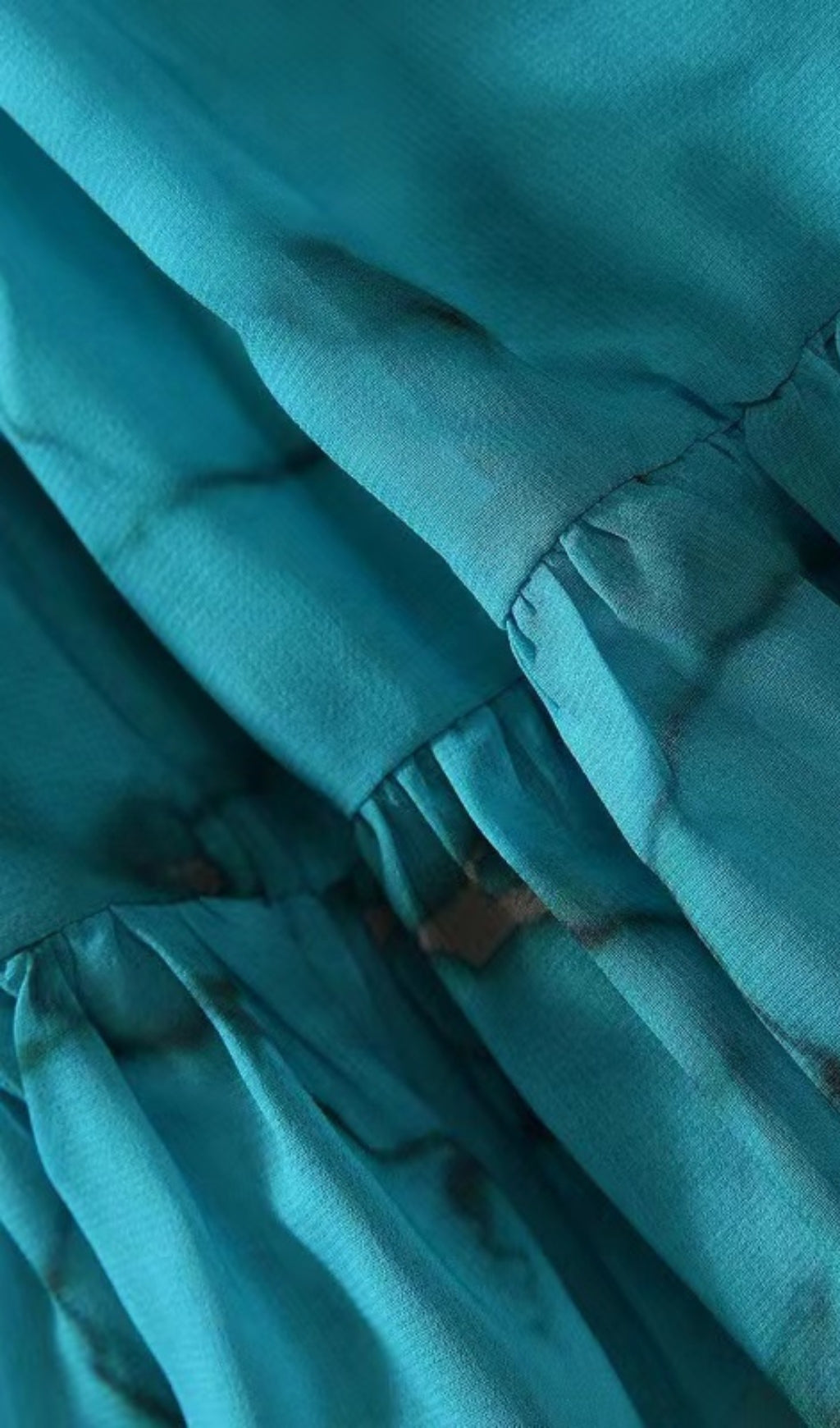 SILK MAXI DRESS WITH MARBLE PRINT-Ownci