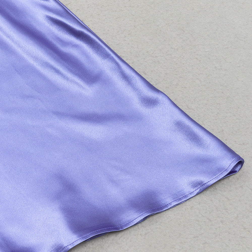 SLEEVELESS HALTER SATIN MAXI DRESS-Ownci