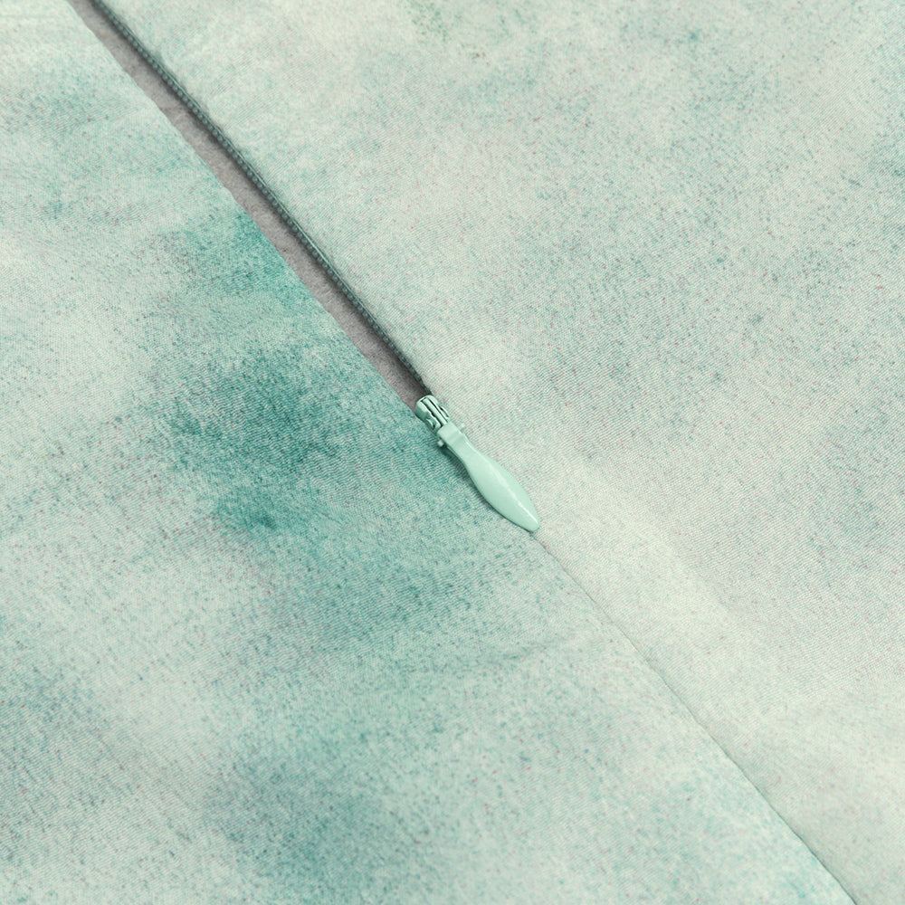 TIE DYE TWIST FRONT WRAP HEM MAXI DRESS-Ownci