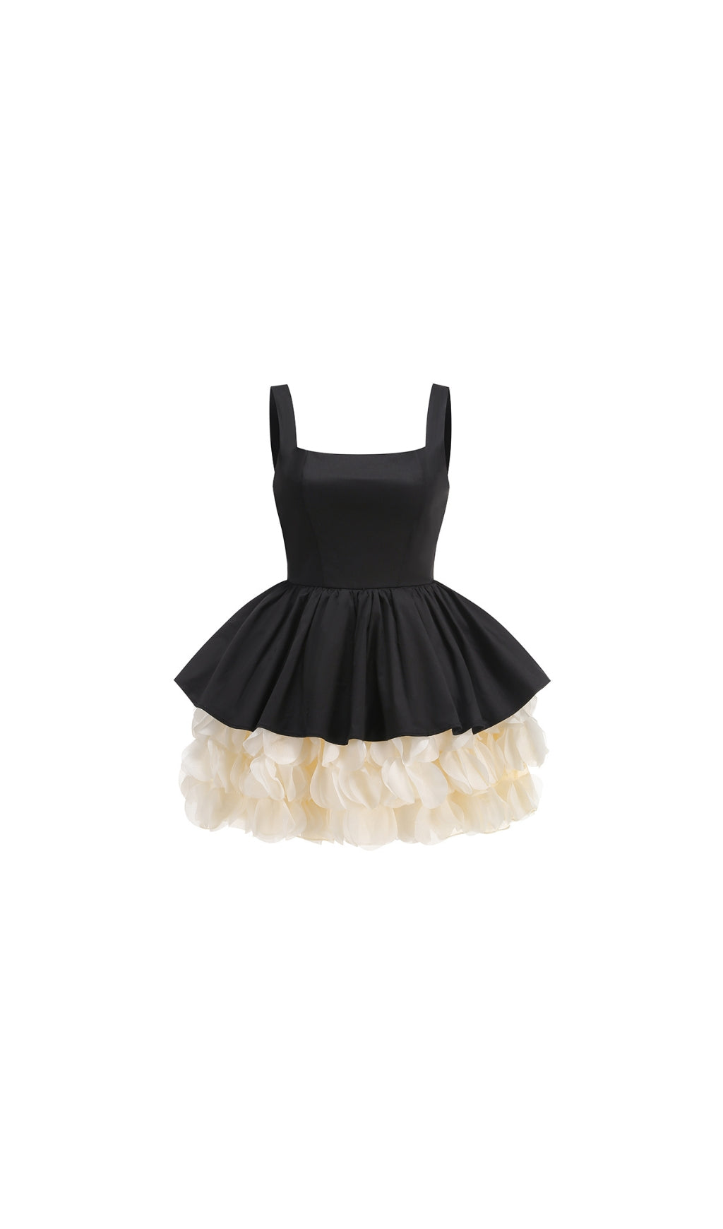Black mini dress puffy skirt