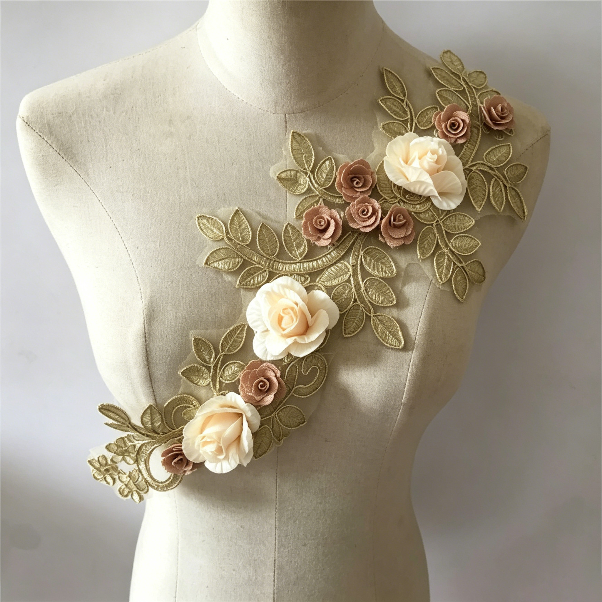 Calwa Asymmetric One Shoulder Embroidered Flower Flare Mini Dress