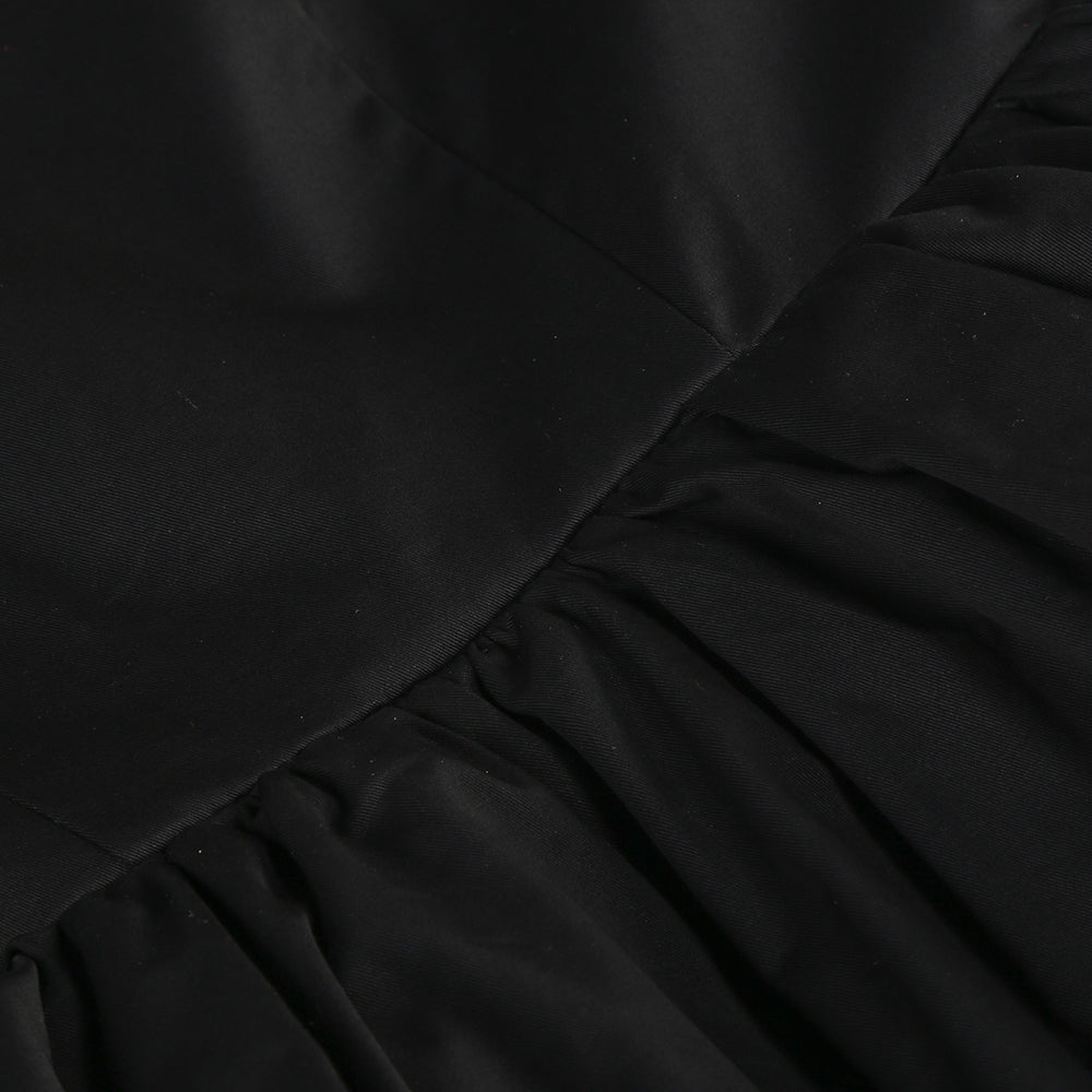 Black mini dress puffy skirt