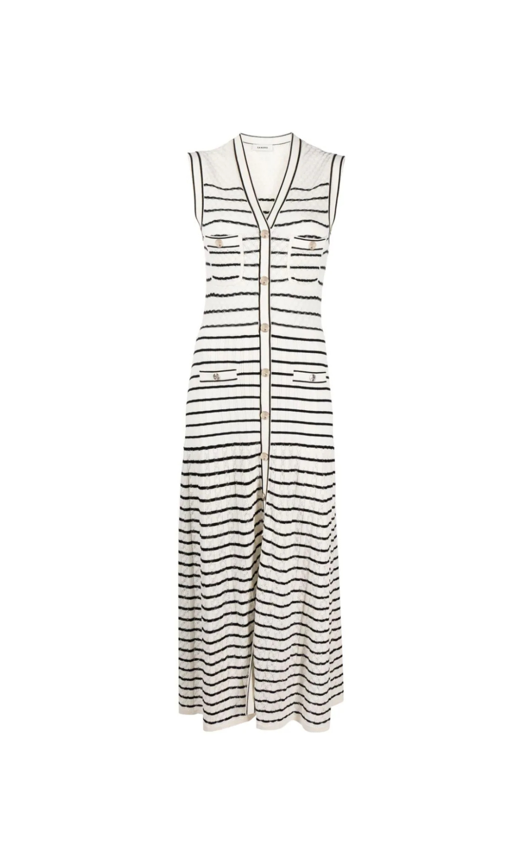 STRIPED KNIT DRESS-Ownci