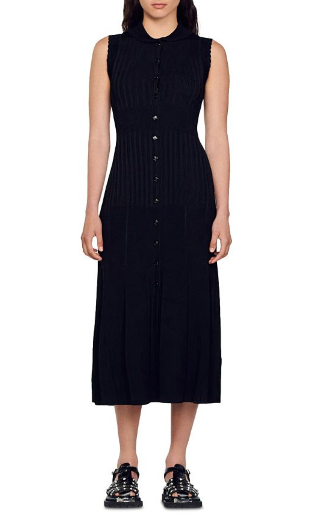 SLEEVELESS RIBBED KNIT MAXI DRESS-Ownci