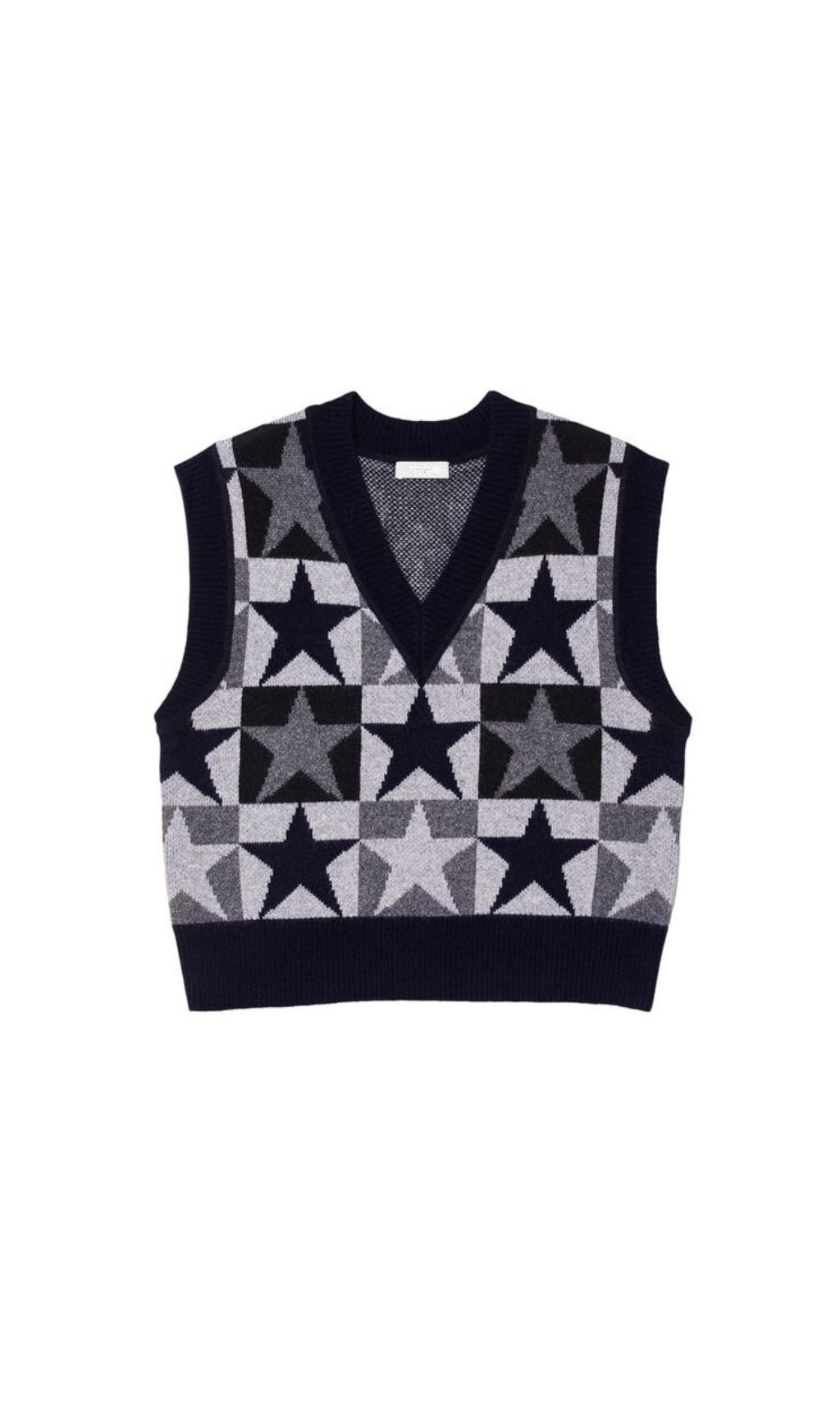 STARN V NECK SLEEVELESS SWEATER-Ownci