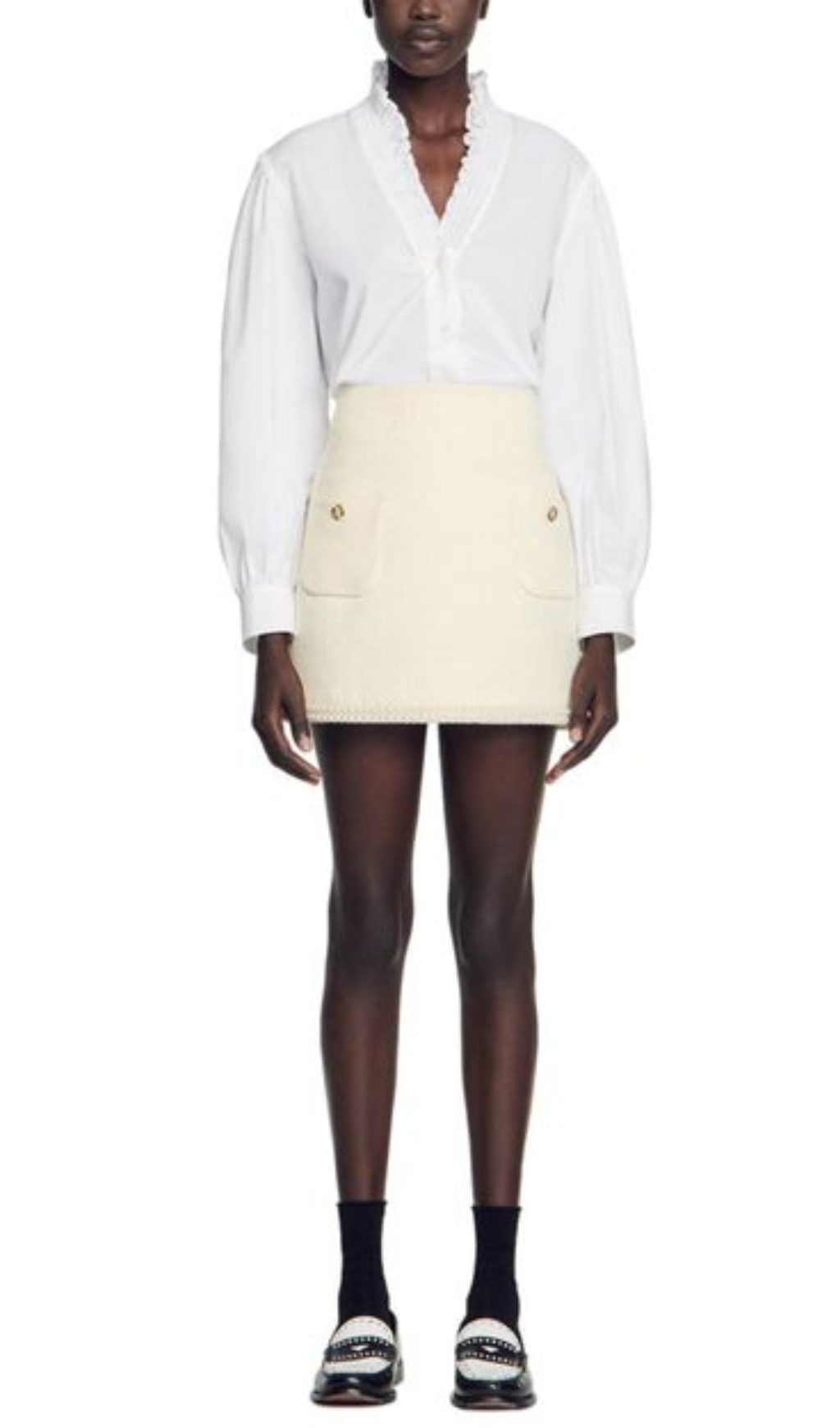 VAYIE TWEED SKIRT-Ownci