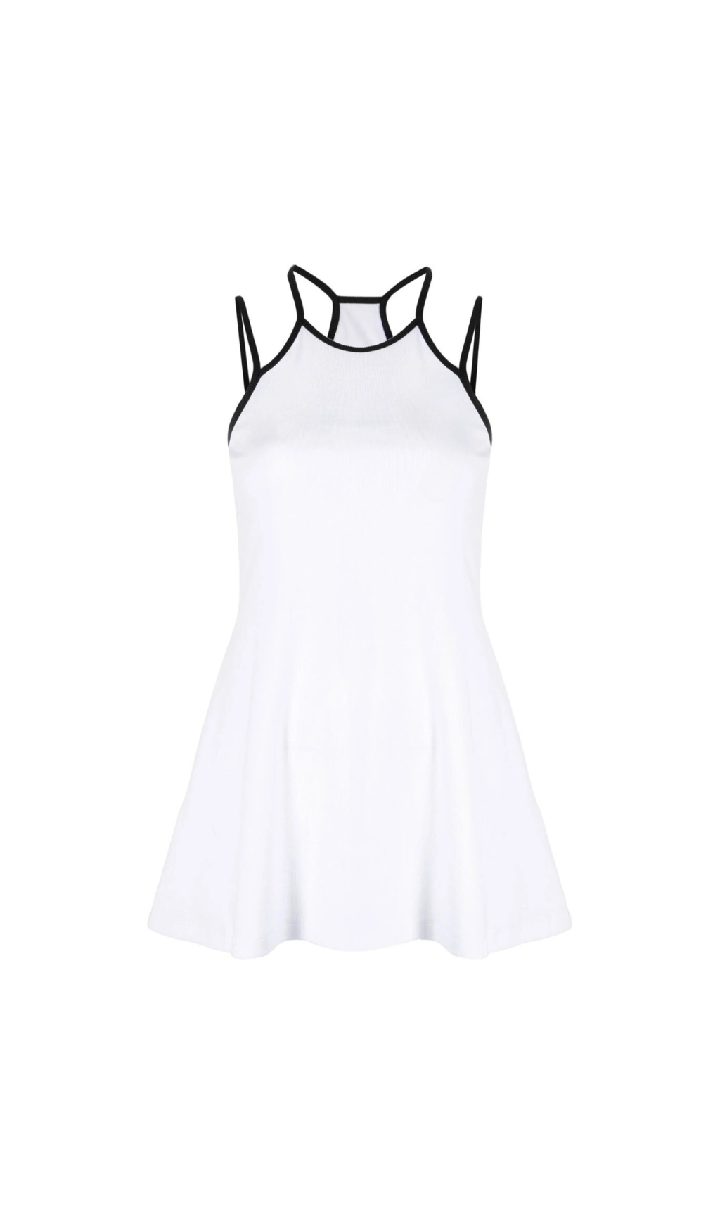 WHITE AND BLACK MOON LOGO ORGANIC COTTON MINI DRESS-Ownci