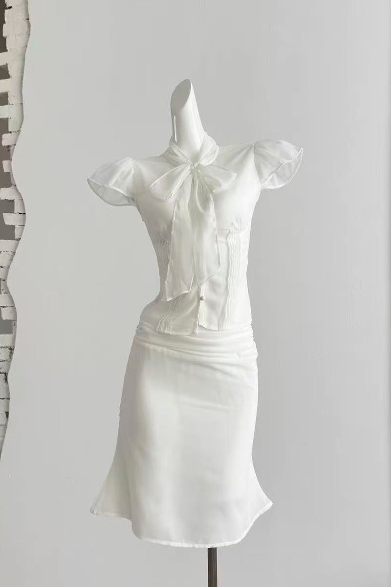 Irène Ruffled Tulle Top & Skirt Set