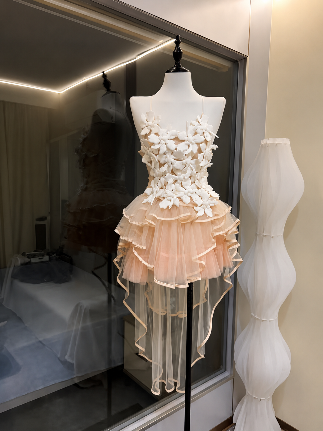 3D Floral Corset & Tulle Skirt Two-Piece Set