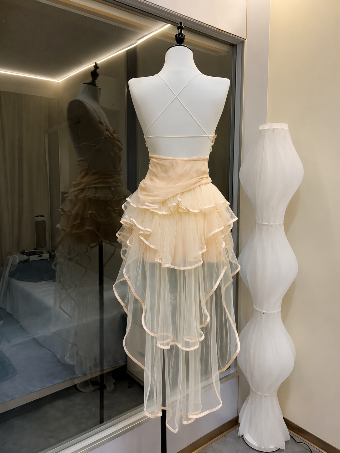 3D Floral Corset & Tulle Skirt Two-Piece Set