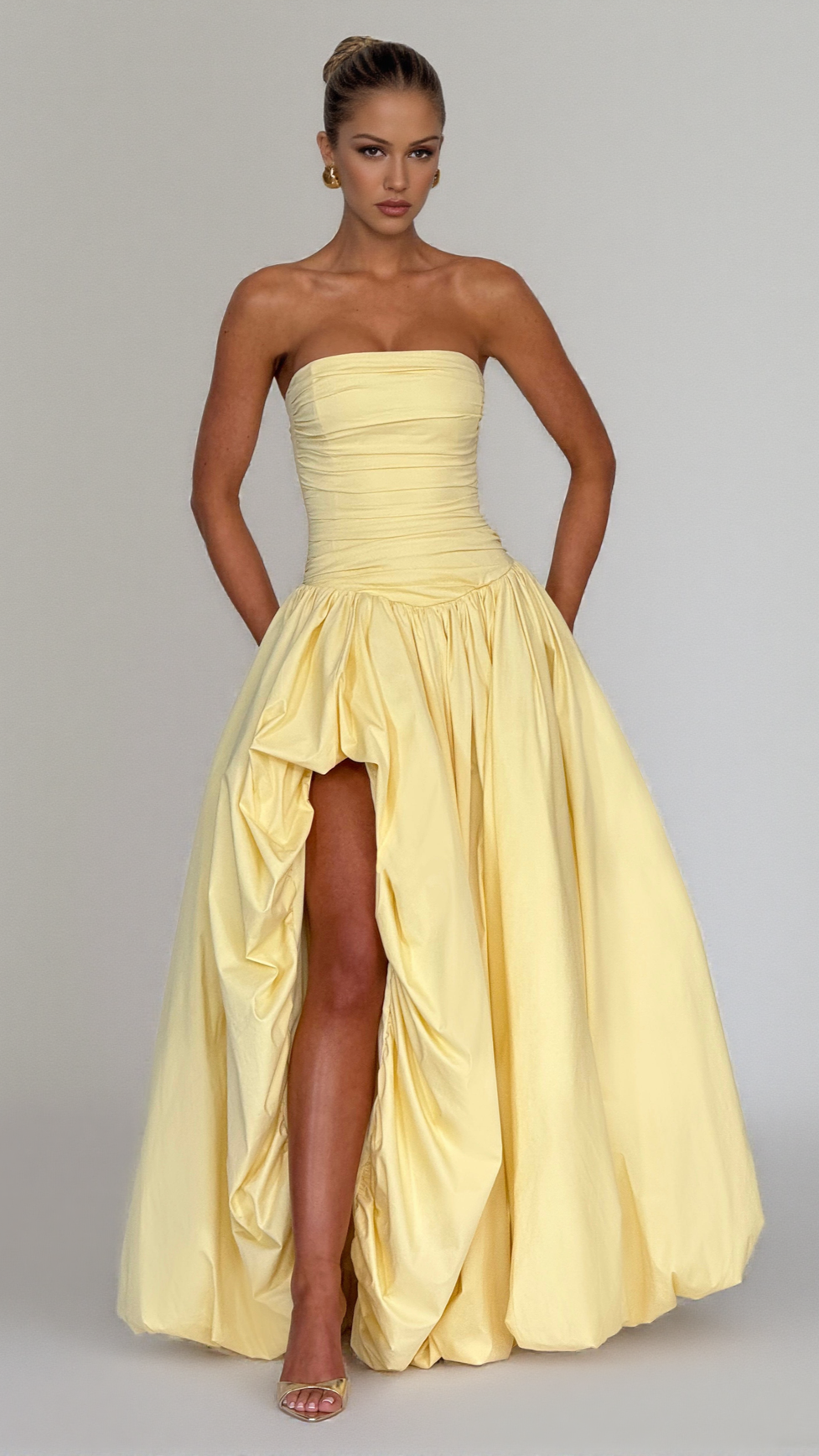 JILLIAN MAXI DRESS - LEMON
