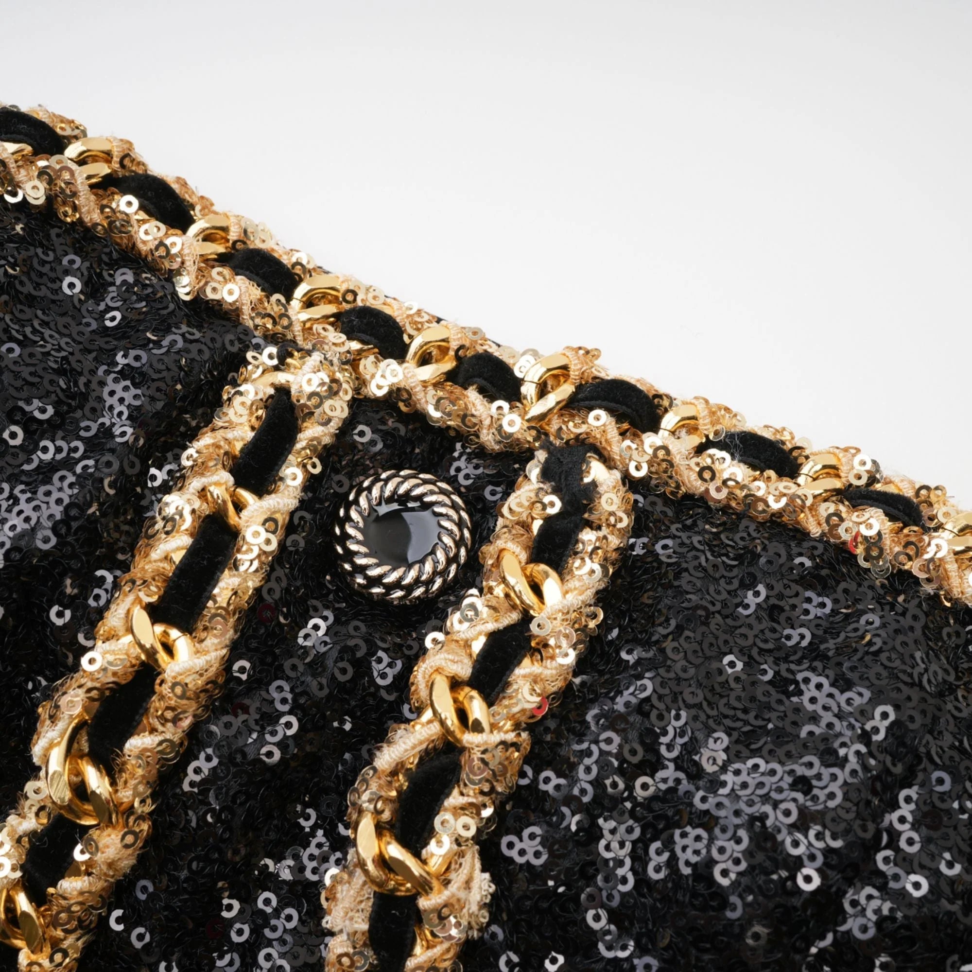 SEQUIN CHAIN STRAPLESS MINI DRESS-Ownci