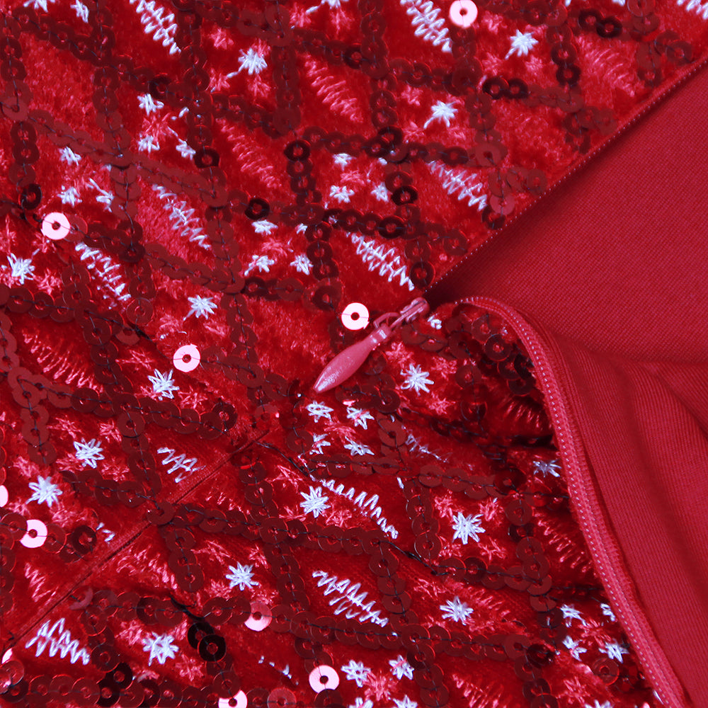 AFTON RED SEQUIN JUMPSUIT