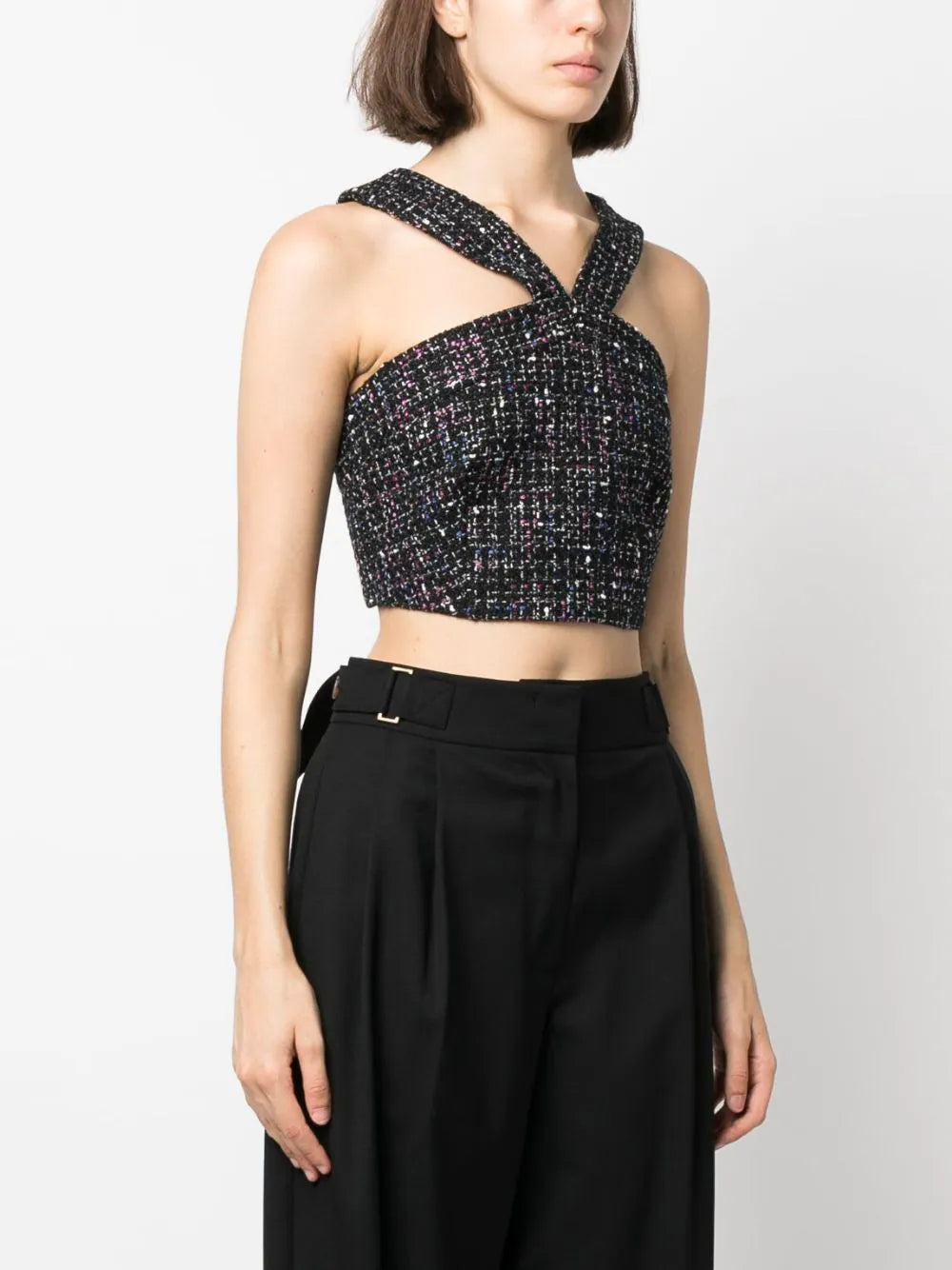 TWEED CROP TOP-Ownci
