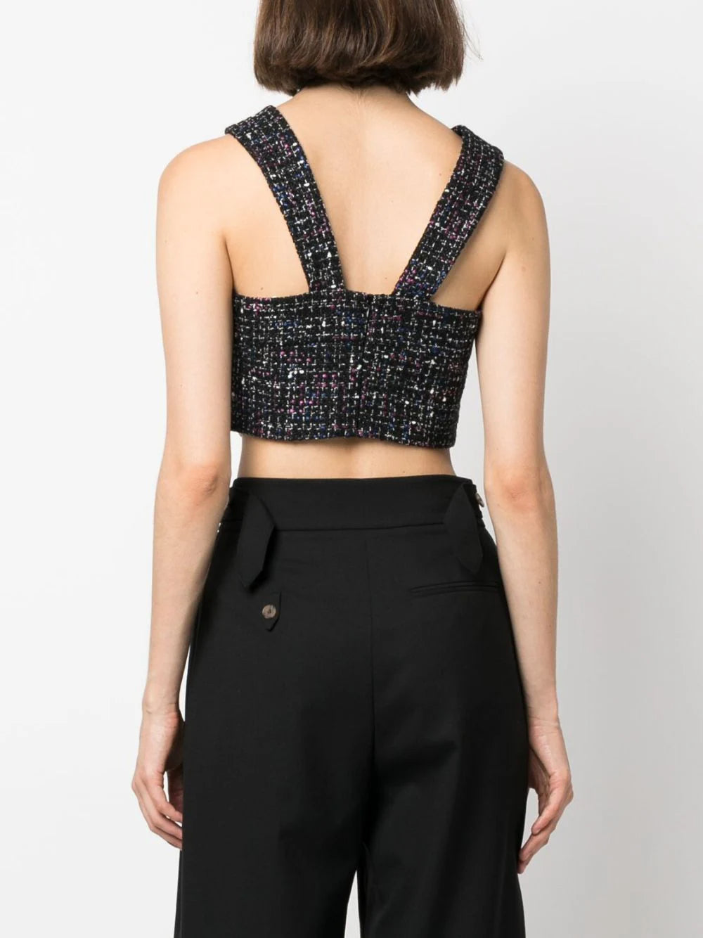 TWEED CROP TOP-Ownci