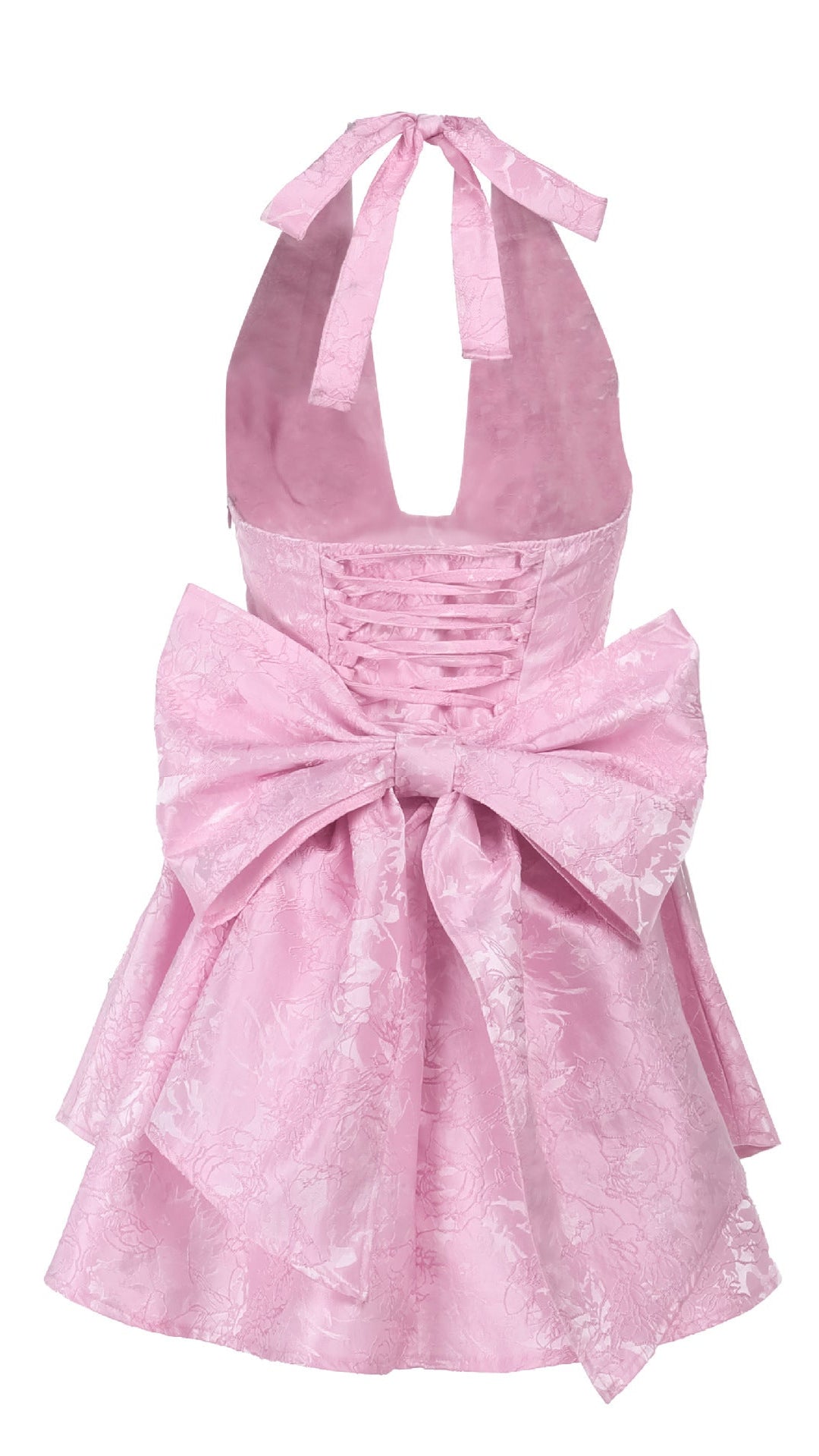 DEEP V-NECK SHORT FLORAL HOMECOMING DRESS