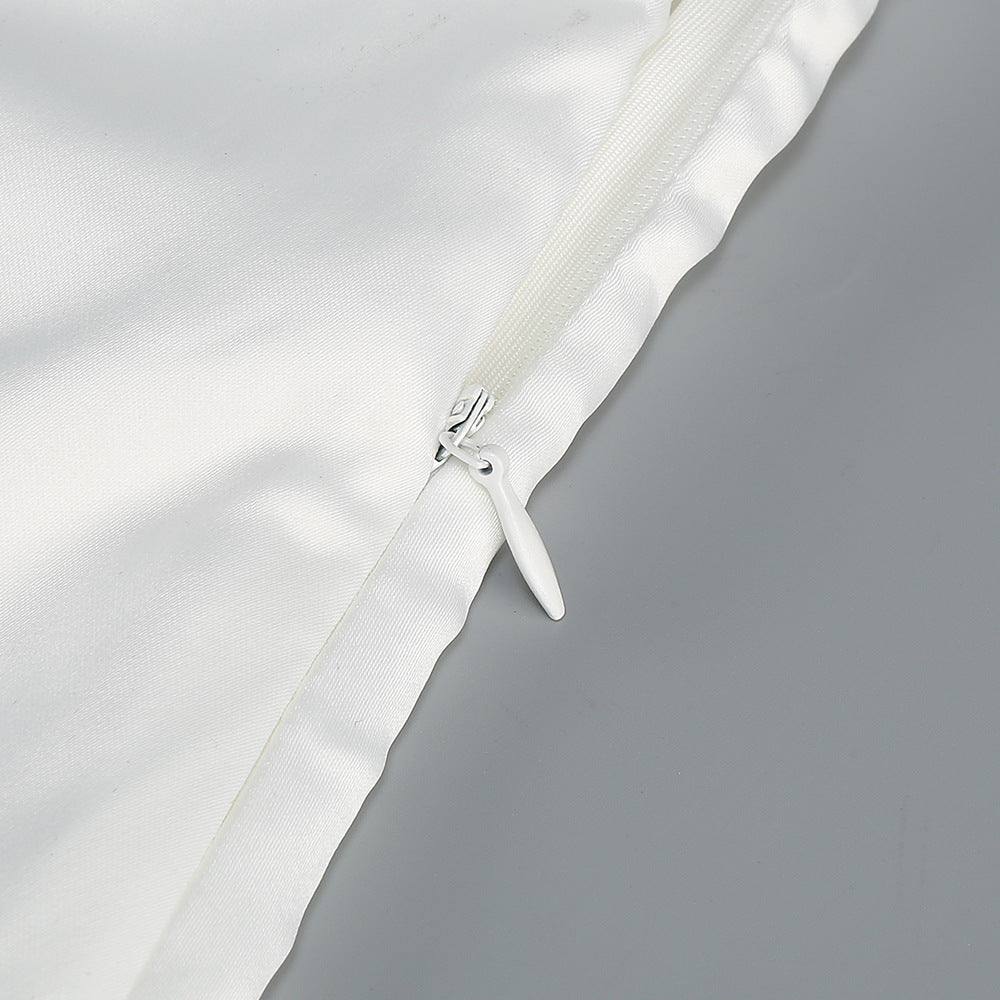 sherry Halterneck Floral Applique Maxi Dress in white