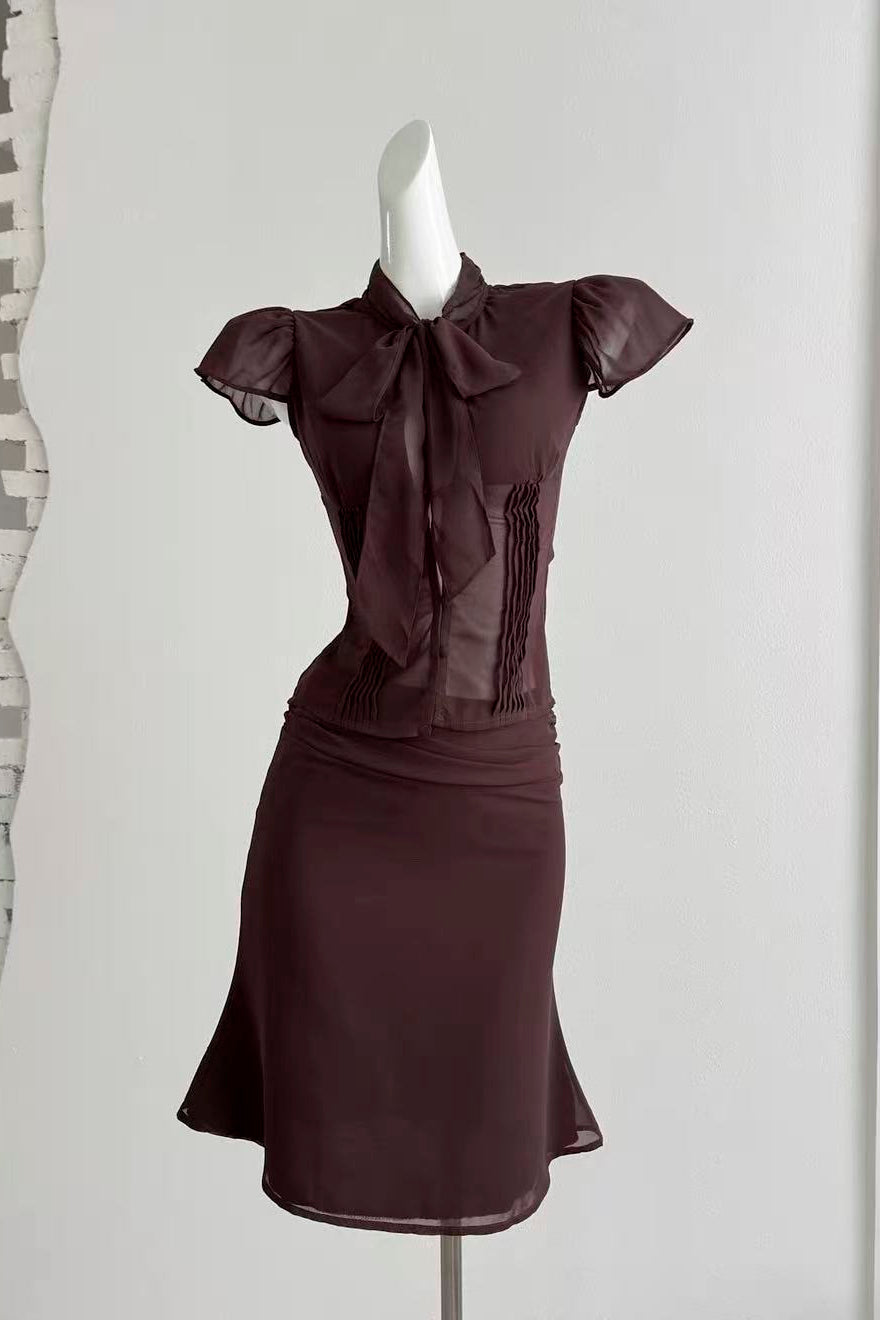 Irène Ruffled Tulle Top & Skirt Set