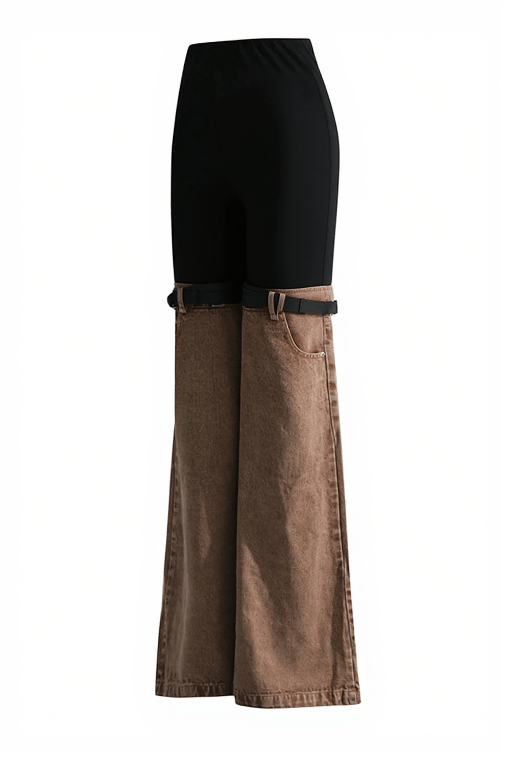 Kallipateira High Waist Color Block Wide Leg Pants
