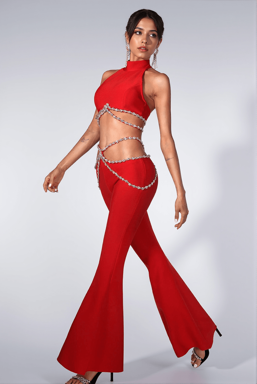 Calleigh Diamond Chain Halter Set