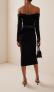 BLACK BIKER WOOL CREPE MIDI DRESS main image 0