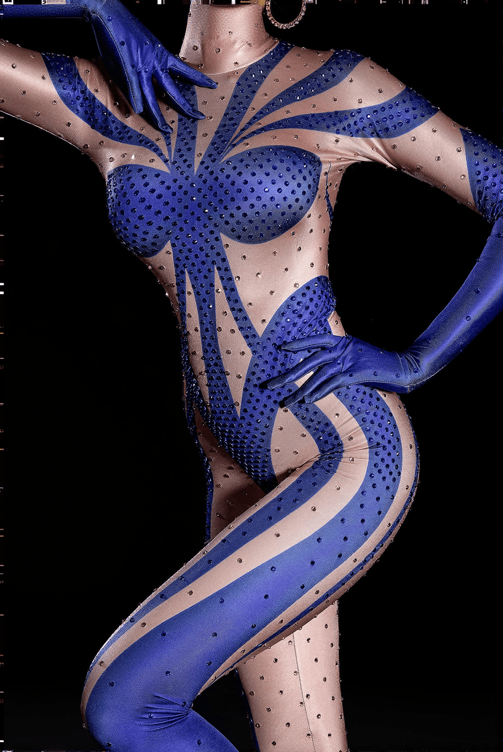 Florienne Diamond Mesh Highneck Jumpsuit