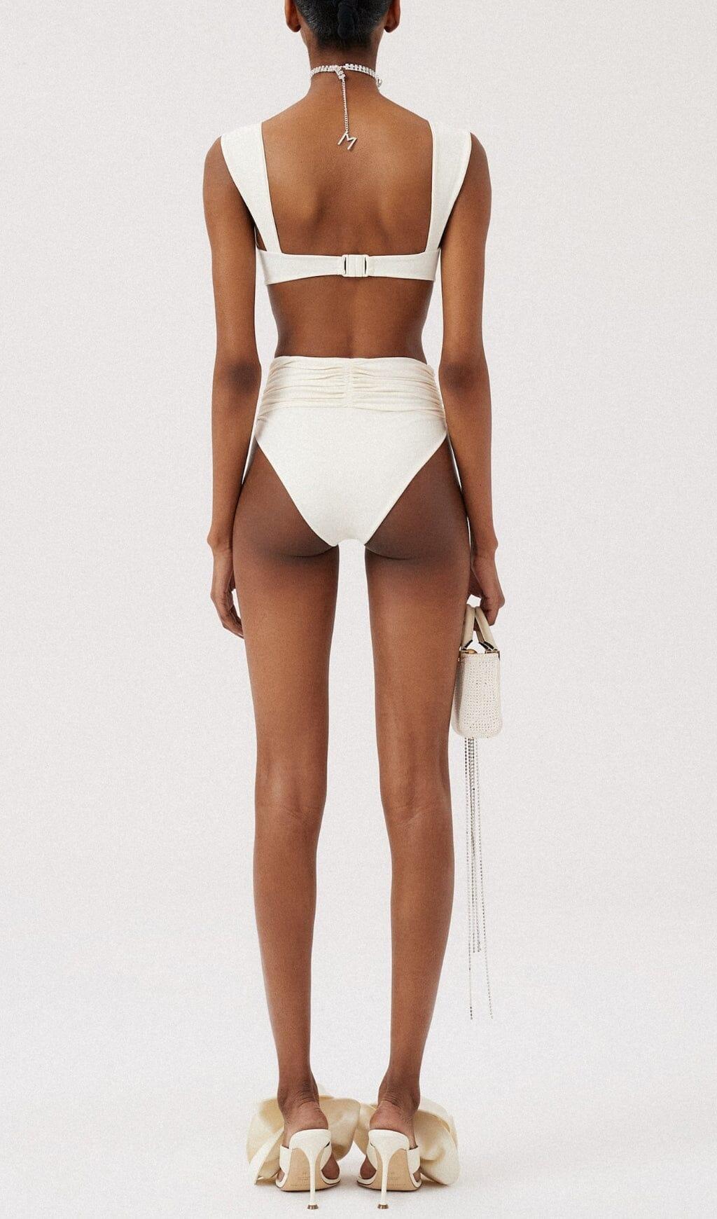 日本全国送料無料商品 | 特集 | ROSE EMBELLISHED BIKINI SUIT IN IVORY – Artofcb 水着・ラッシュガード