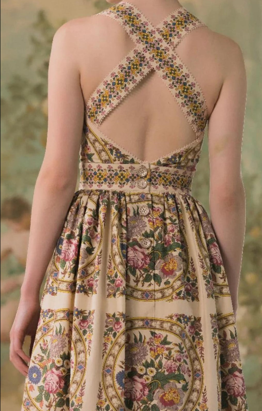 SLEEVELESS JARDIN KLEID MIDI DRESS