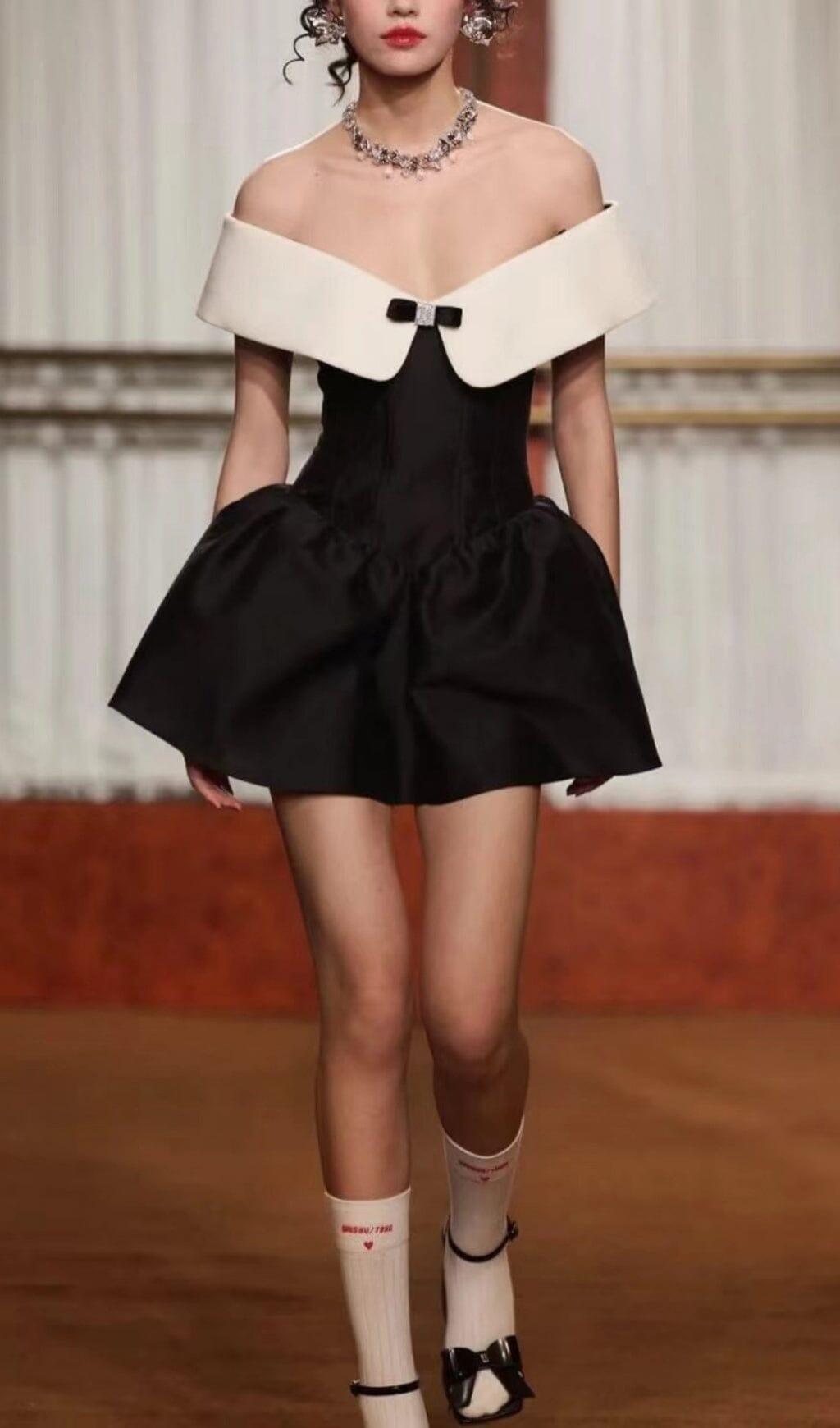【BONNAE】 Off-shoulder mini dress ♥2Colors Shop the Verona Off-Shoulder Lace Overlay Mini Dress Blue