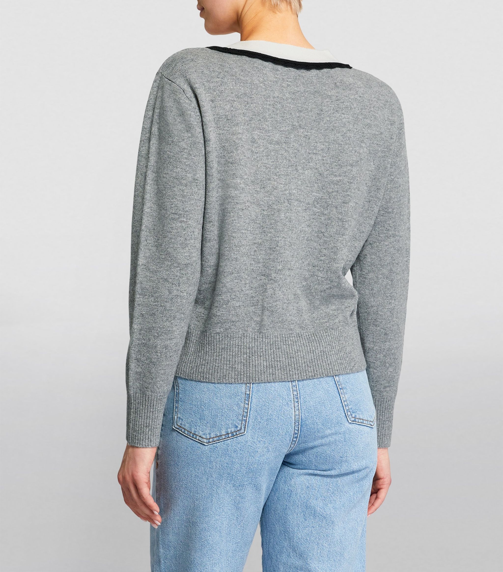 TWO TONE TRIM SWEATER-Ownci